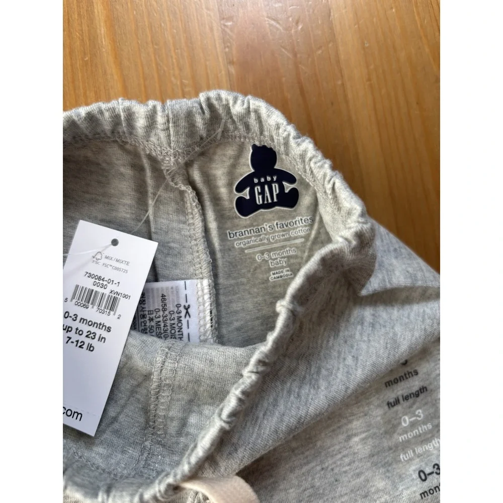 Brand New Baby GAP Long Sleeve Bodysuits & Leggings Bundle Of 6 Size 0-3M